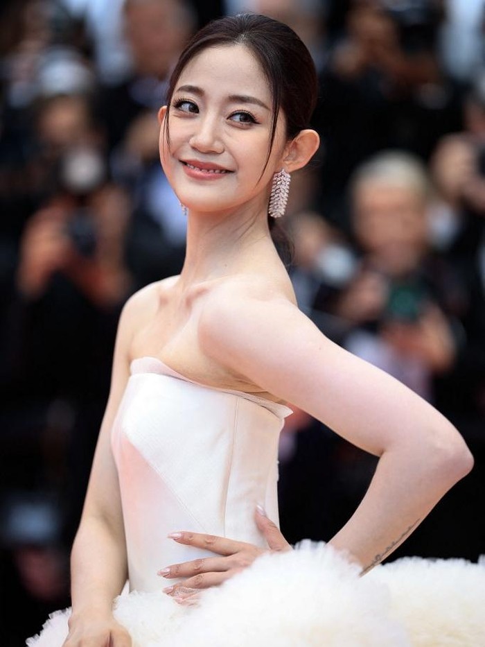 Chinese influencer and actress Wan Qianhui arrives for the Opening Ceremony and the screening of the film 