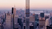 Rasio tinggi dan lebar gedung ini adalah 24:1. Oddity Central menyebutkan lebarnya hanya 18 meter atau setara dengan panjang jalur arena bowling. Bukan cuma juara dalam kerampingan, gedung ini juga termasuk gedung tertinggi di Amerika, yakni 435 meter. Foto: dok. 111w57.com