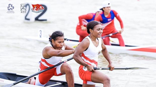 Herlin Aprilia Lali dan Sella Olce Monim di 2025 Asian Canoe Sprint Championships