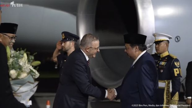 Kedatangan PM Australia Anthony Albanese di Indonesia, Jakarta, 14 Mei 2025. (Tangkapan Layar Youtube)