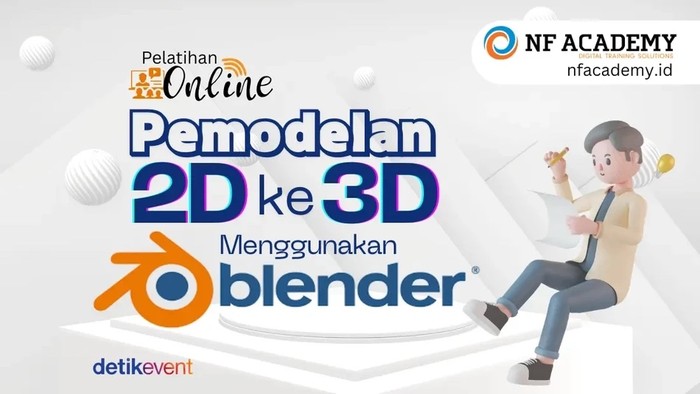 Pemodelan 2D ke 3D menggunakan blender
