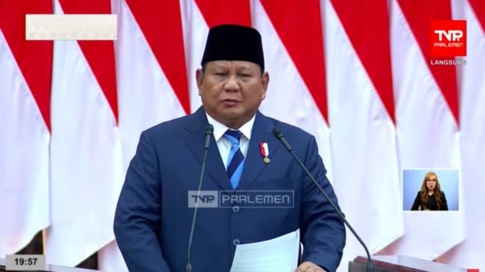 Presiden Prabowo Subianto membicarakan teladan tokoh-tokoh Islam yang perlu menjadi sumber inspirasi bagi negara-negara Islam dunia. (YouTube TV Parlemen)