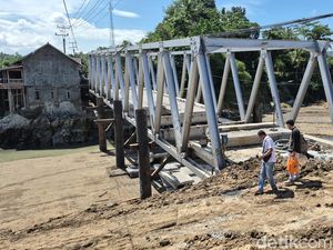 Duka di Proyek Jembatan Cidadap Sukabumi