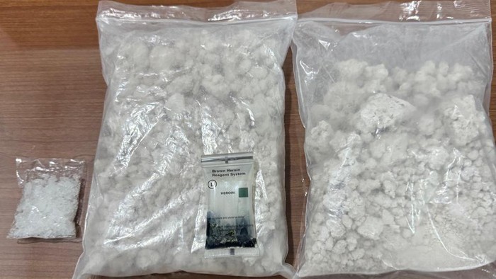 -Barang bukti heroin dan sabu yang diamankan Ditresnarkoba Polda Kepri.(Dok Ditresnarkoba Polda Kepri)