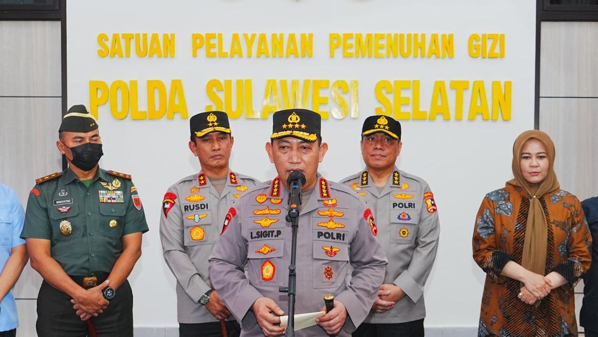 Kapolri Tinjau SPPG Polda Sulsel, Pastikan Kesiapan Dukung Program MBG
