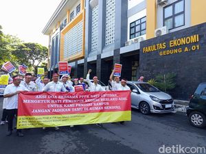 Massa Tendik-Dosen Untidar Gelar Aksi, Tuntut Diangkat PNS
