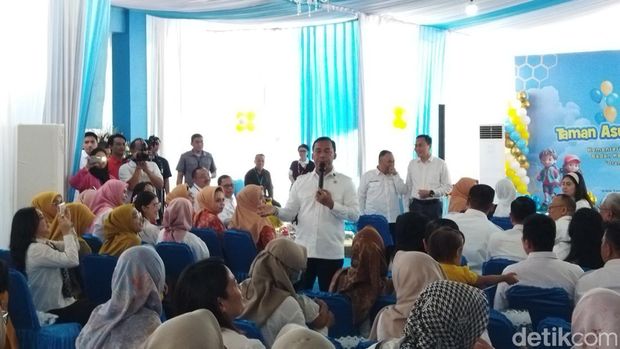 Mendukbangga/Kepala BKKBN, Wihaji meresmikan daycare Taman Asuh Sayang Anak (Tamasya) yang menjadi fasilitas penitipan anak bagi para pegawai kementerian. (Kurniawan/detikcom)