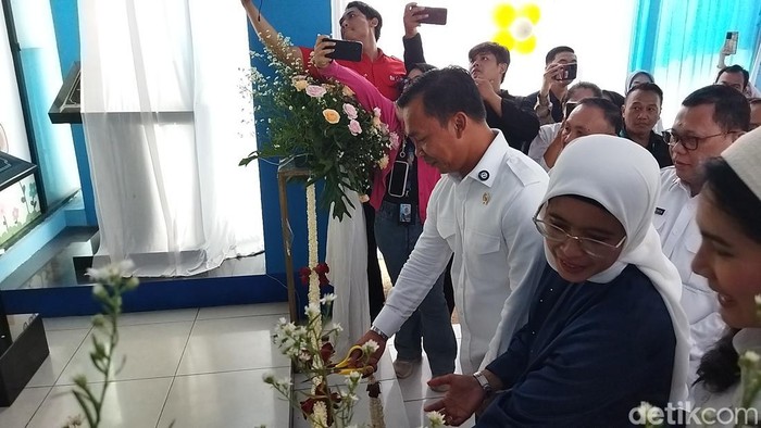 Mendukbangga/Kepala BKKBN, Wihaji meresmikan daycare Taman Asuh Sayang Anak (Tamasya) yang menjadi fasilitas penitipan anak bagi para pegawai kementerian. (Kurniawan/detikcom)