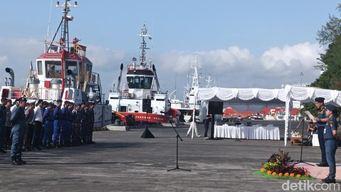Pembukaan exercise International Ship and Port Facility Security (ISPS) Code di Pelabuhan Benoa, Bali, Kamis (15/5/2025).