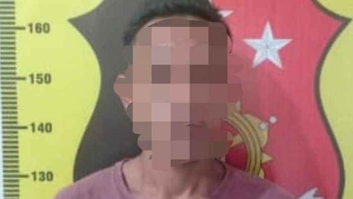 Vivin yang ditangkap polisi karena kasus pencurian motor.