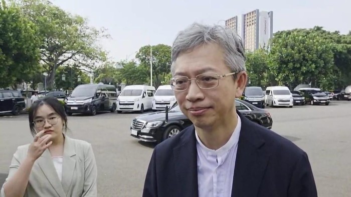 Duta Besar China untuk Indonesia Wang Lutong, di Istana Merdeka, Jakarta Pusat.