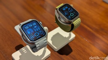 Huawei Watch Fit 4 Pro tersedia dalam pilihan warna Black dan Blue dengan strap fluoroelastomer yang memiliki desain bergelombang dan varian Green dengan strap nilon tenun 3D yang anti air. Foto: Virgina Maulita Putri/detikINET