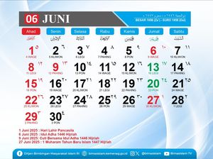 Kalender Hijriah Juni 2025, Cek Konversi Tanggal Masehi Hari Ini