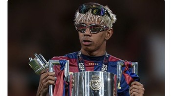 Sepak terjang Yamal musim ini bersama Barcelona sungguh hebat. Foto: X.com