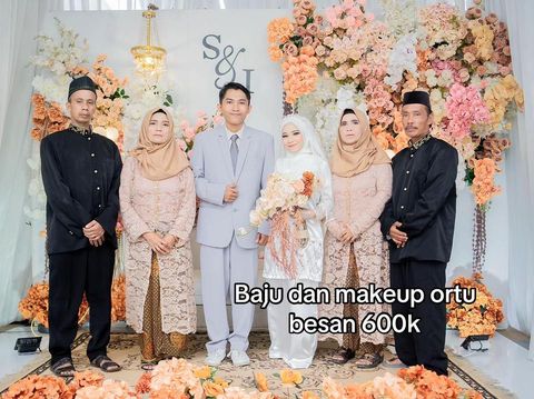 Pengantin yang menggelar acara pernikahan intim dengan biaya Rp 10 Juta.