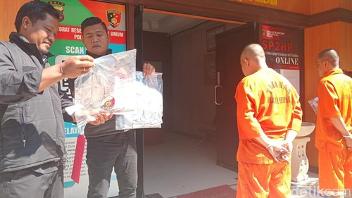 Polda Bali merilis kasus premanisme di Bali, Jumat (16/5/2025). (Aryo Mahendro)