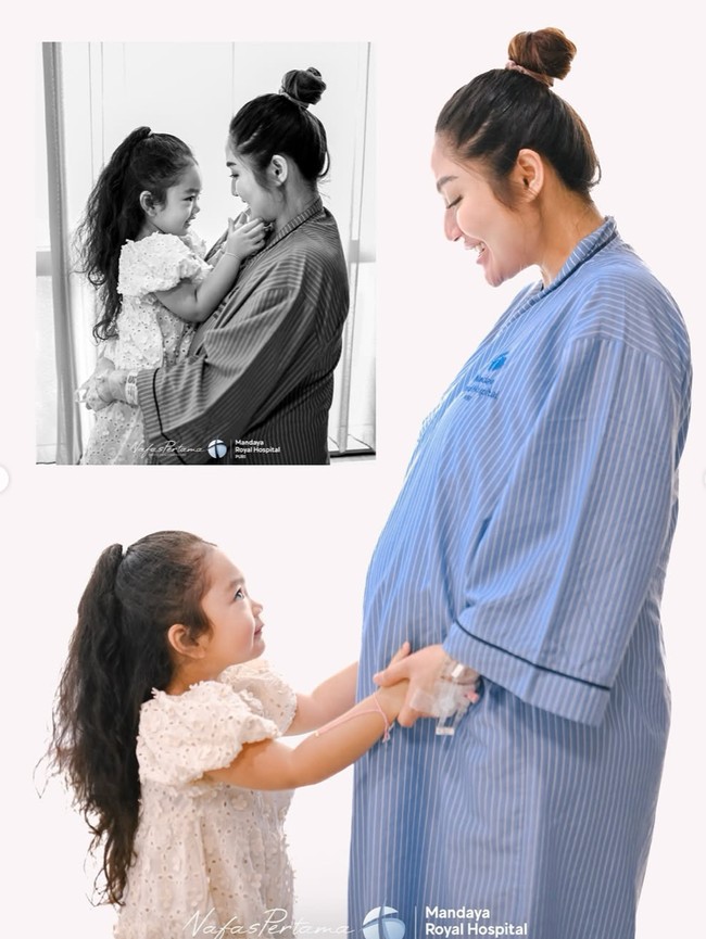 Sama seperti anak pertamanya, Siti mengungkapkan jika nama putri keduanya juga akan diawali dengan huruf X. Sayangnya Siti belum mengumumkan nama lengkap putri keduanya itu. Foto: Instagram/@sitibadriahh