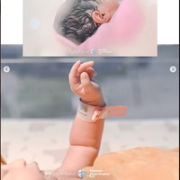 Meski wajah baby X tak diperlihatkan dengan jelas, namun dari samping sudah terlihat jika baby X memiliki hidung mancung dan pipi yang tembam. Foto: Instagram/@sitibadriahh