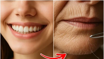 Kita tahu bahwa rambut rontok terjadi di tubuh dan wajah seiring bertambahnya usia, tetapi rambut wajah perempuan yang tersisa mungkin justru menjadi lebih kasar, terutama di dagu dan sekitar bibir. Laki-laki juga mungkin memiliki rambut alis, telinga, dan hidung yang lebih panjang dan tebal. Menariknya, itu belum tentu tanda penuaan dini karena itu disebabkan perubahan hormon. Foto: via Bright Side