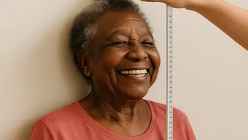 Ya, tubuh yang memendek adalah bagian normal dari penuaan. Perempuan yang lebih tua dapat kehilangan tinggi badan sekitar dua inch, sementara laki-laki yang lebih tua kehilangan sekitar 1,2 inch pada usia 70 tahun. Foto: via Bright Side