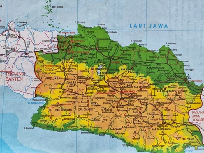 Ilustrasi peta Jawa Barat