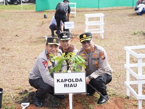 Komitmen Jaga Lingkungan, Kapolda Riau Tanam Pohon di Kepulauan Meranti