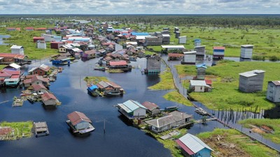 Potret Muara Enggelam, Desa Tanpa Daratan di Kalimantan Timur