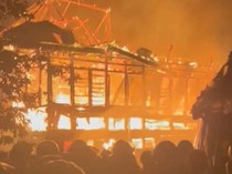 Bedeng 8 Pintu di Palembang Terbakar, 1 Warga Terluka