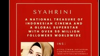 Dalam Instagram miliknya, penyanyi lagu Gubrak Gubrak Gubrak Jeng Jeng Jeng disebut sebagai Harta Karun Nasional Indonesia dan Superstar Global dengan jumlah followers 50 juta secara global. Foto: instagram Syahrini
