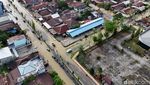Foto Udara Tanjung Selor Tergenang Banjir