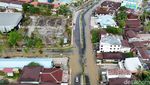 Foto Udara Tanjung Selor Tergenang Banjir