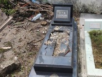 Warga Temukan Jejak Kaki di Lokasi Perusakan Nisan Salib TPU Ngentak Bantul