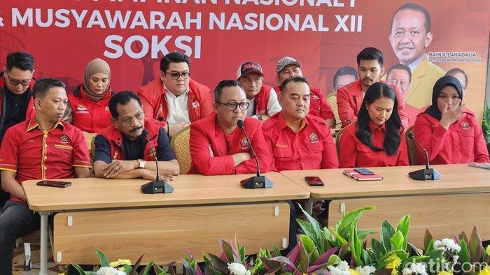 Konferensi pers Soksi jelang Munas ke-12 tentukan Ketum (Foto: Adrial Akbar/detikcom)