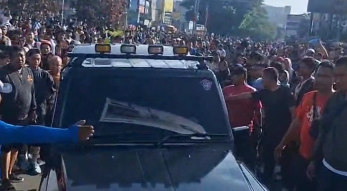 Mobil masuk jalan Margonda Depok saat CFD (dok.istimewa)
