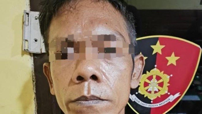 Pelaku pencurian di Banyuasin berinisial YH saat diamankan polisi.
