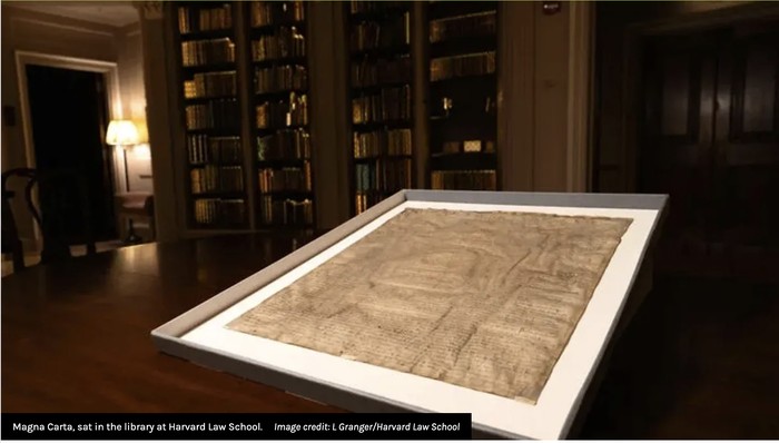 Piagam Magna Carta di Perpustakaan Harvard Law School