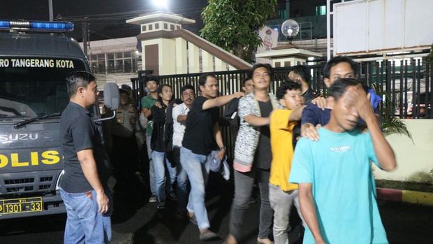 Polisi tangkap 37 anggota ormas yang melakukan aksi premanisme di Ciledug, Kota Tangerang