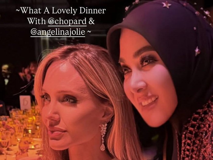Syahrini dan Angelina Jolie di Festival Film Cannes 2025