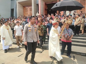 Wakapolres Jakut Hadiri Peresmian Gereja Katolik ST Andreas Jadi Paroki
