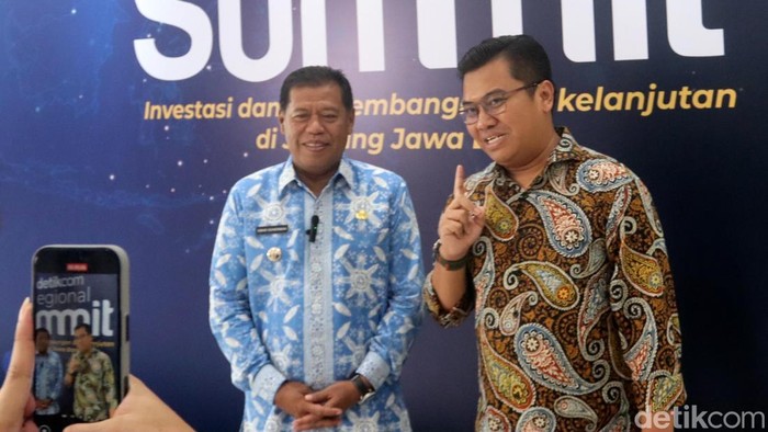 Bupati Majalengka Eman Suherman di detikcom Regional Summit 2025 digelar hari ini, Senin (19/5/2025), di Bandara Internasional Jawa Barat (BIJB) atau Bandara Kertajati, Majalengka.