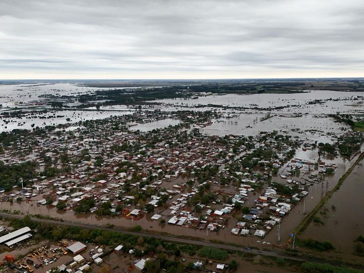 Foto Udara Banjir Rendam Jantung Pertanian Argentina