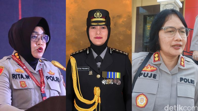 Kombes Rita Wulandari, Kombes Retno Prihawati, AKBP Ni Made Pujewati.