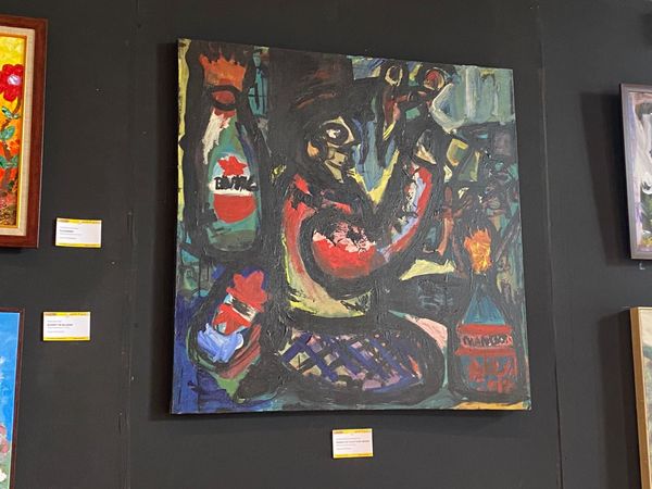 Karya seniman autis bernama Anugrah, yang menjelaskan tentang memori kelam dirinya saat tinggal di lingkungan pemabuk.