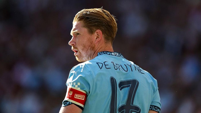LONDON, ENGLAND - MAY 17: Kevin De Bruyne of Manchester City during the Emirates FA Cup Final match between Crystal Palace and Manchester City at Wembley Stadium on May 17, 2025 in London, England. (Photo by Robin Jones/Getty Images)