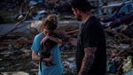 Permukiman Kayu di Kentucky AS Luluh Lantak Diterjang Tornado