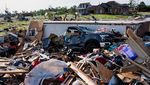 Permukiman Kayu di Kentucky AS Luluh Lantak Diterjang Tornado