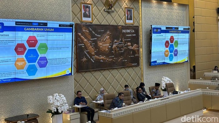 Rapat Komisi II DPR RI dengan Kementerian ATR/BPN, Senin (19/5/2025).