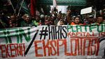 Aksi Ojol Kuasai Jalan Merdeka Selatan