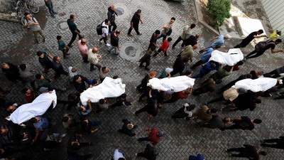 Gaza Berduka, Jenazah Korban Serangan Udara Dimakamkan