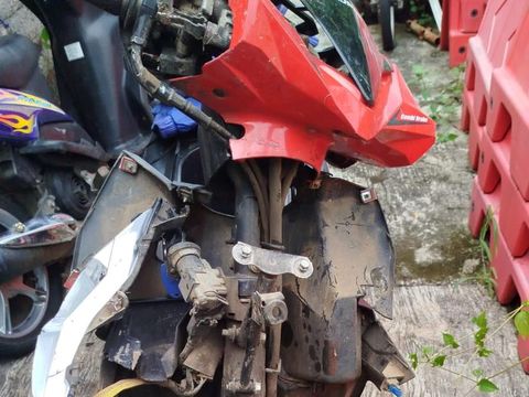 Lokasi pemotor ditemukan tewas di dalam selokan tepi Jalan Jogja-Wonosari Km 18, Patuk, Gunungkidul, Selasa (20/5/2025).